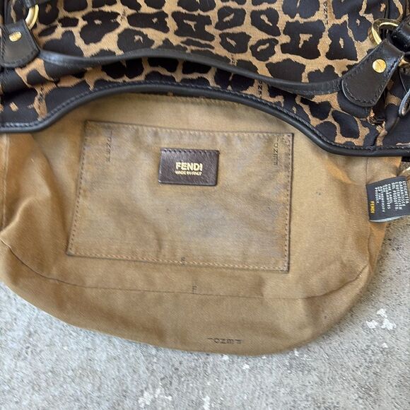 Fendi leopard print canvas bag - Picture 9 of 13